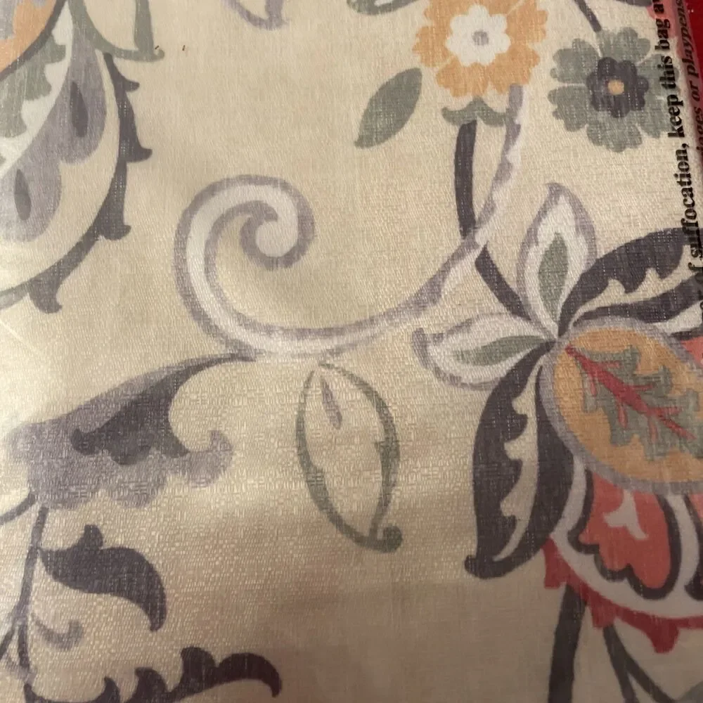 Sun Zero Lichtenberg Floral Grommet Light Filtering Curtain 40x84in.